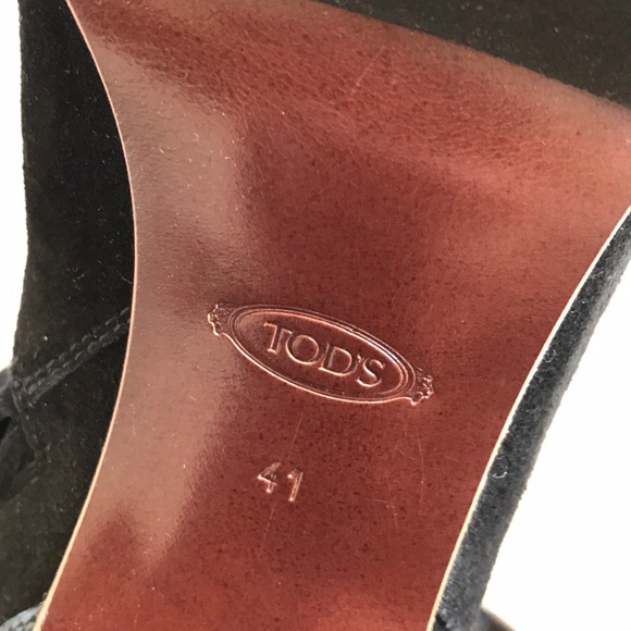 NWT Tod’s Black Suede tall platform boots - Picture 8 of 8